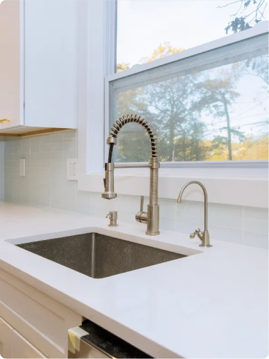 Master bathroom with custom cabinetry