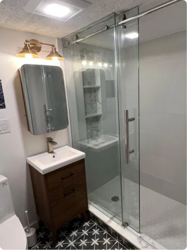 Modern kitchen with stainless steel appliances